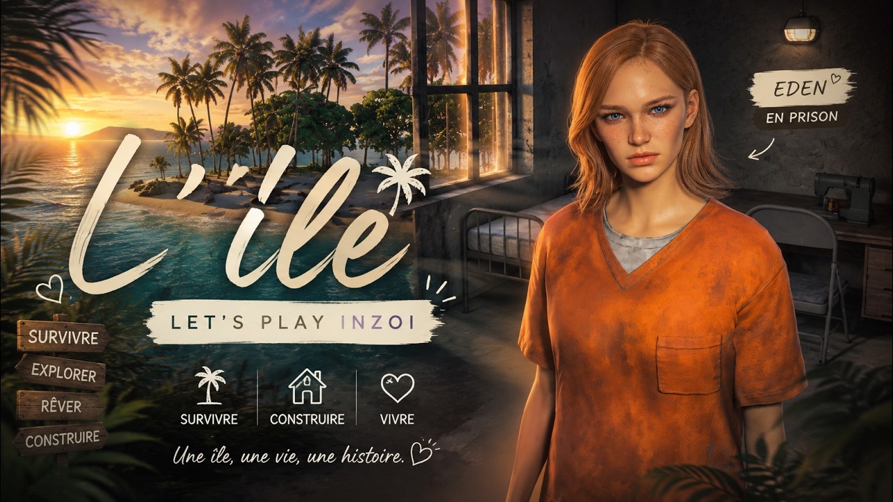[FR] Let's play #inzoi  - L'île - Jour 2 - On rackette un codétenue (et c'est rentable!)🤑
