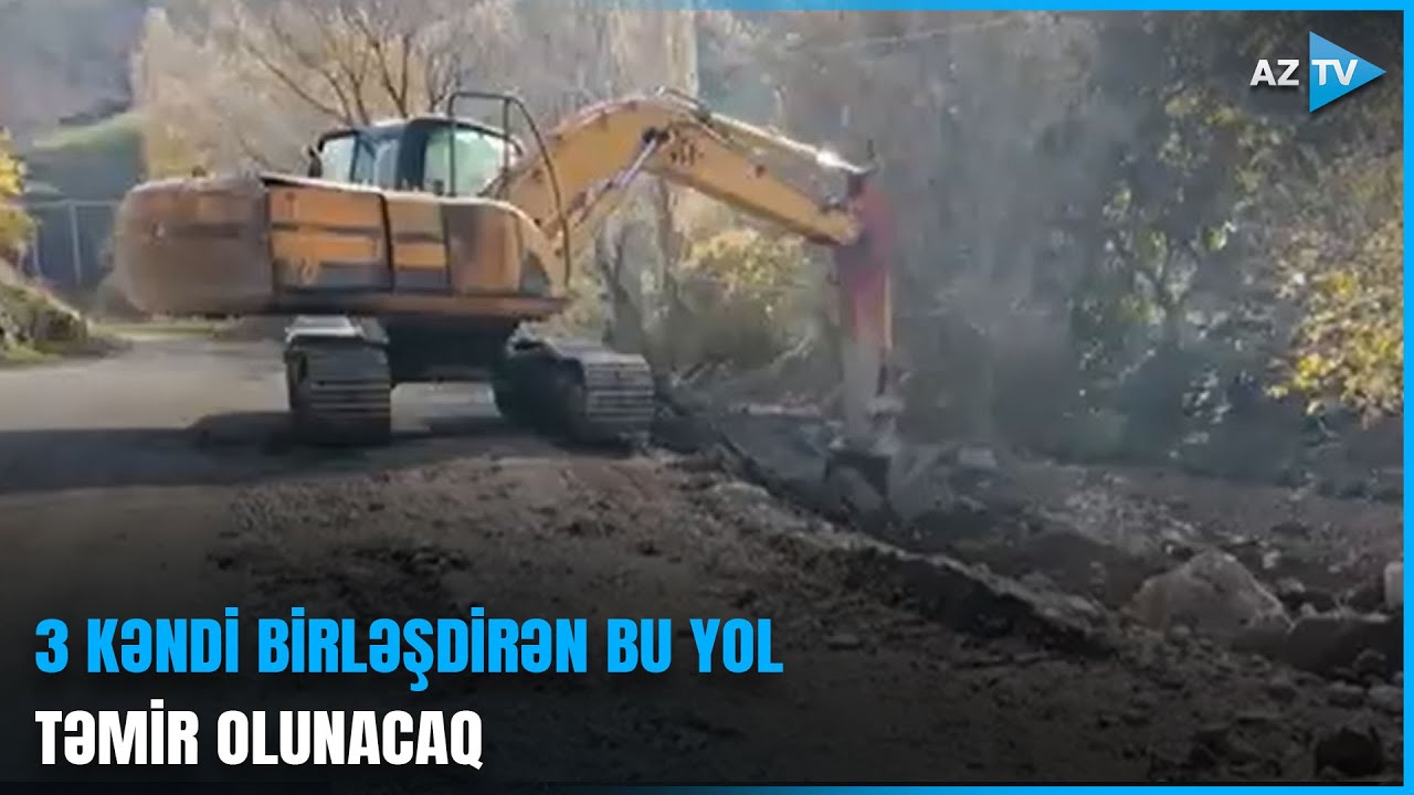 Yardımlı-Deman yolunda g&ouml;r&uuml;lən təmir işləri - SON VƏZİYYƏT
