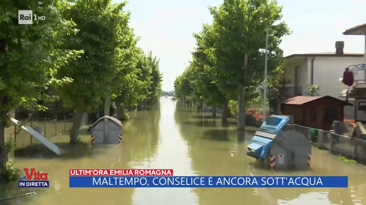 Conselice è ancora sott'acqua - La Vita in Diretta 23/05/2023