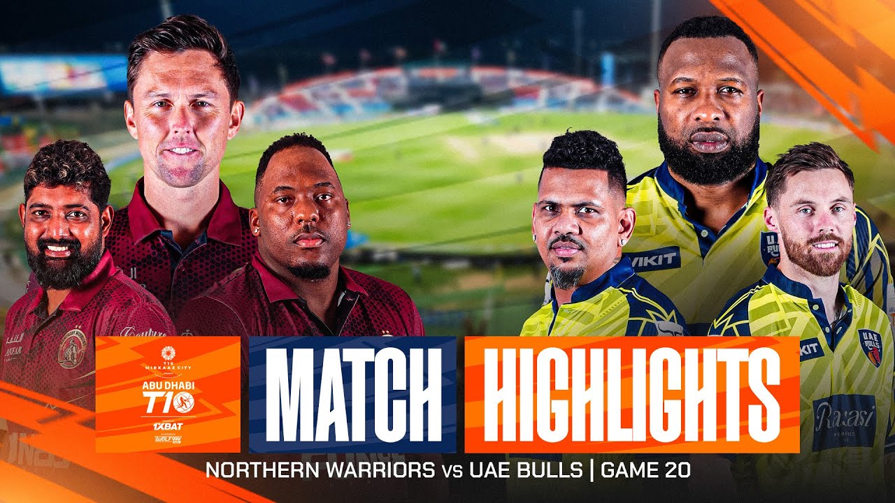 Лучшие моменты матча 20 I T10 в Абу-Даби 2025: UAE Bulls против Northern Warriors | Сезон 9