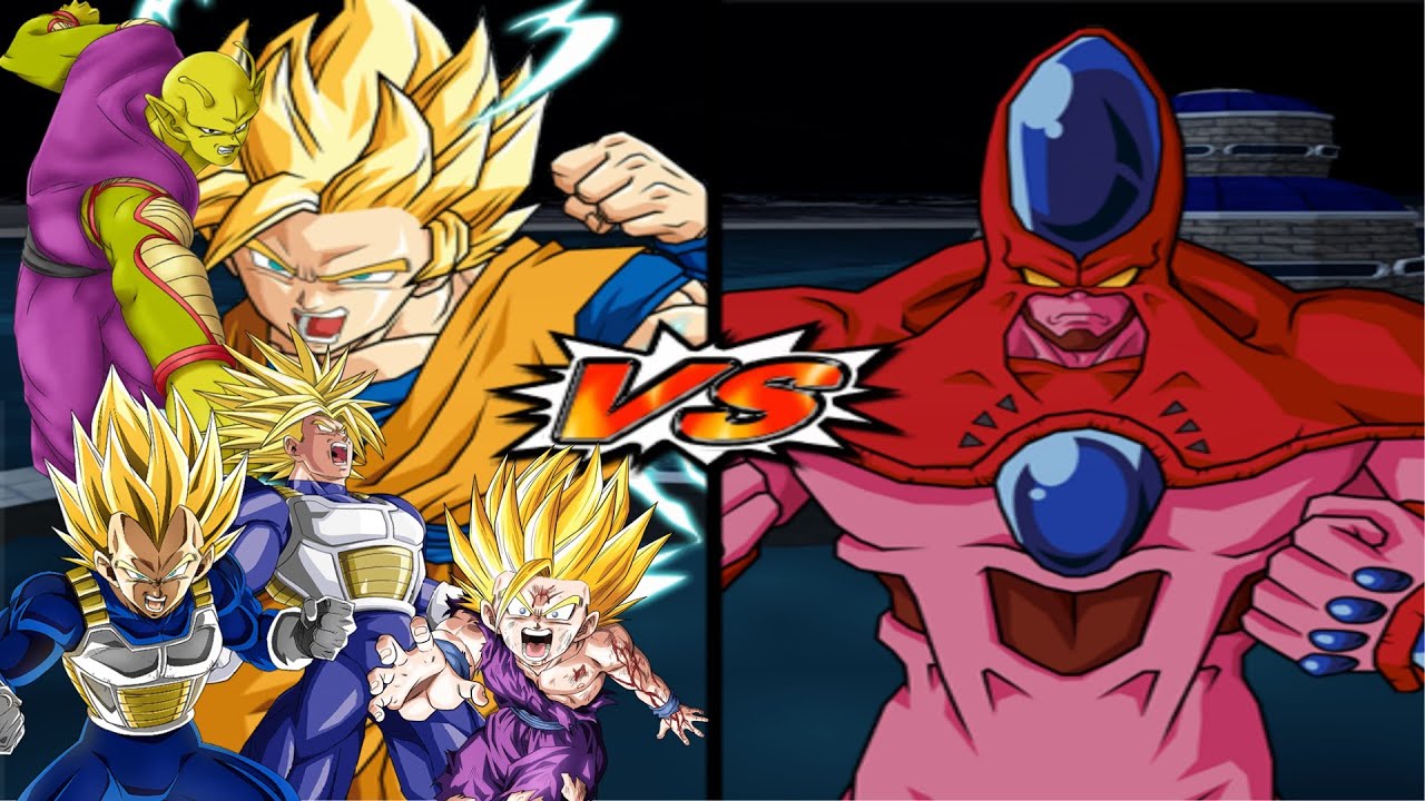 DBZ BT4 BETA 13 Z-Fighters VS Hatchiyack (5vs1)