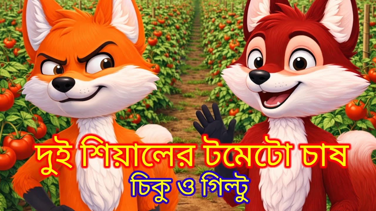 দুই শিয়ালের টমেটো চাষ! বাংলা কার্টুন।