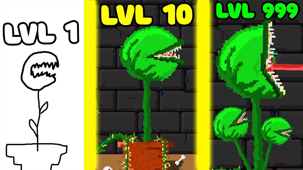 ЭВОЛЮЦИЯ ПОЖИРАТЕЛЯ ЧТОБЫ СОЖРАТЬ ВЕСЬ МИР В ИГРЕ MAN EATING PLANT