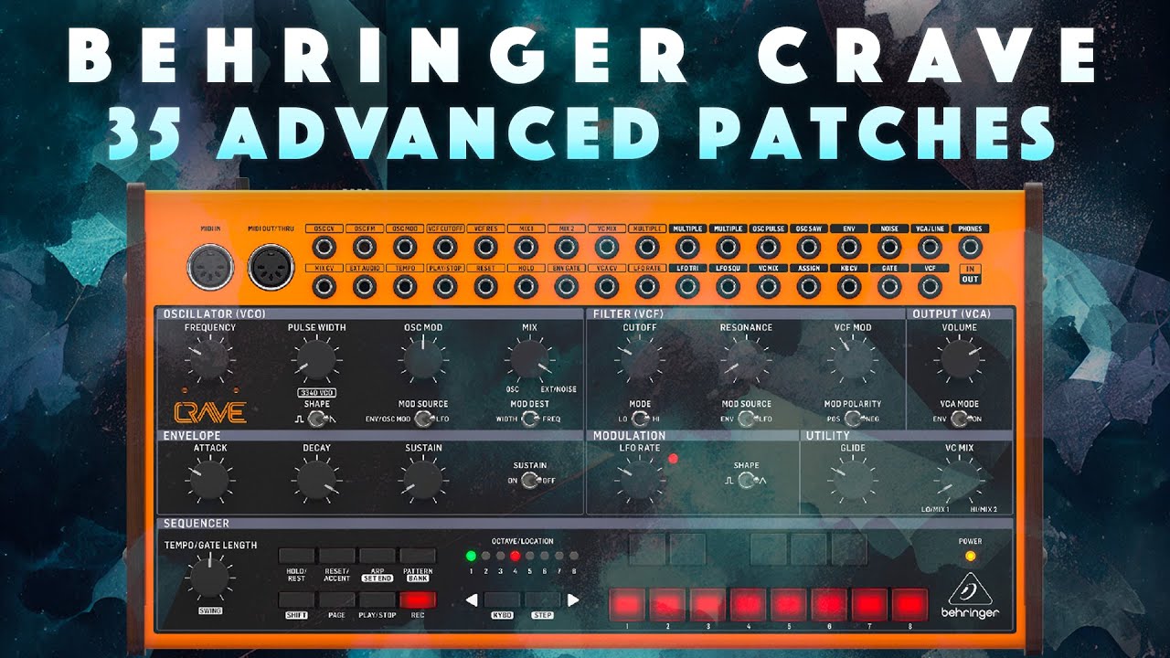 Behringer Crave: Progressive (35 patches/presets) Sound Demo