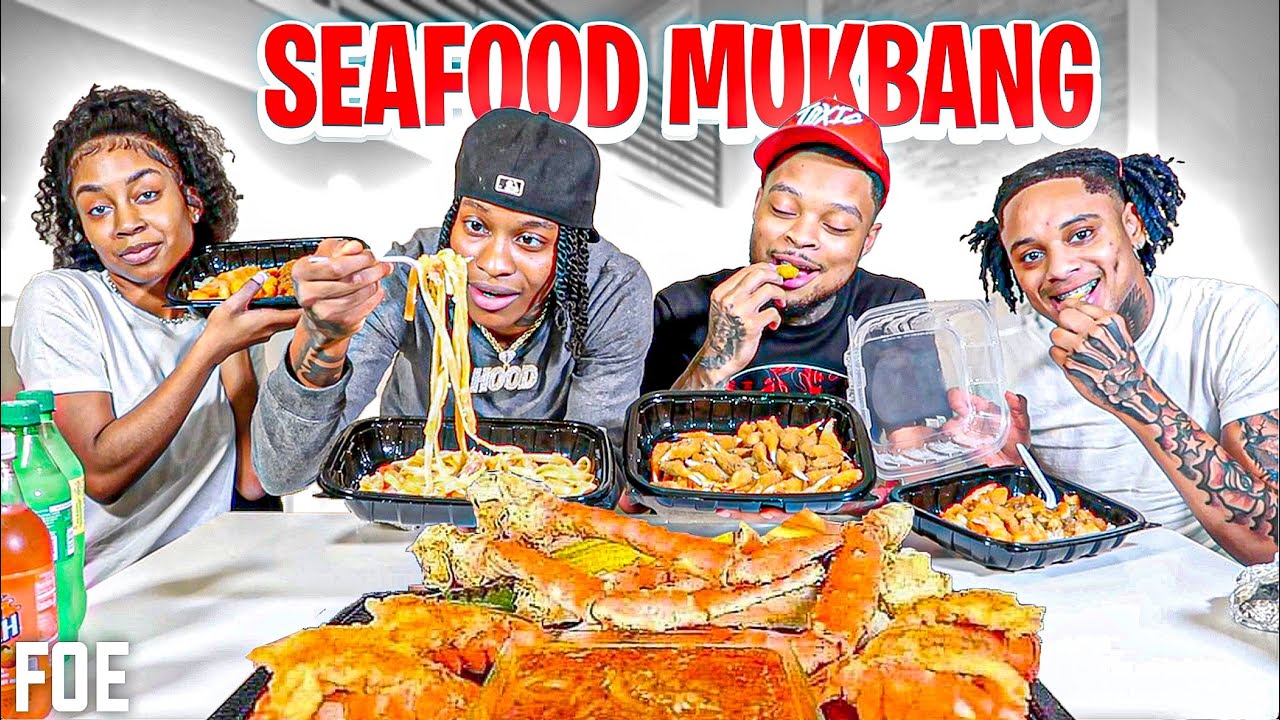 МУКБАНГ С МОРЕПРОДУКТАМИ, ДЖАЗОМ, CRYSTAL И FLO!