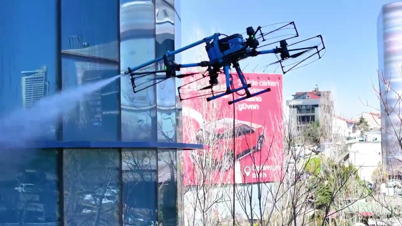 KTV Working Drone Türkiye | Drone ile Yeni Nesil Dış cephe Temizlik