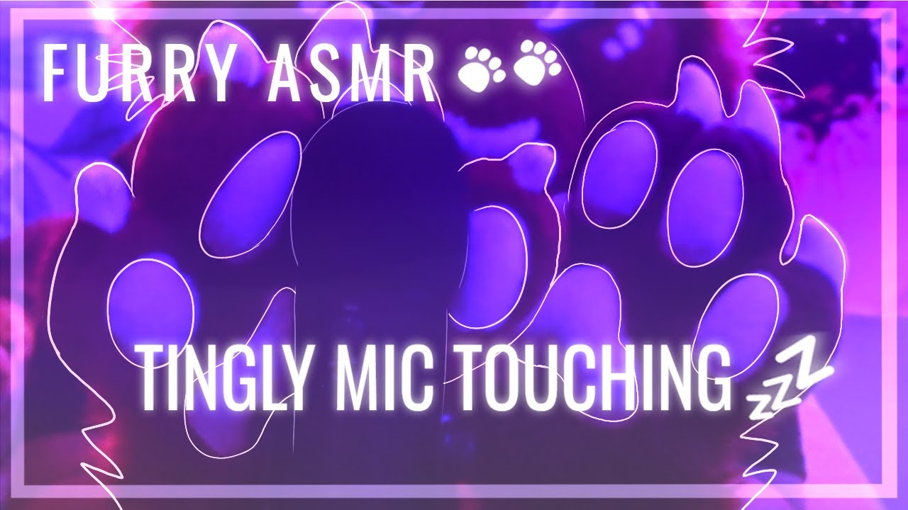 [FURRY ASMR] UP CLOSE Mic-Touching & Whispering 🎙️(ft. my cat purring) 😺