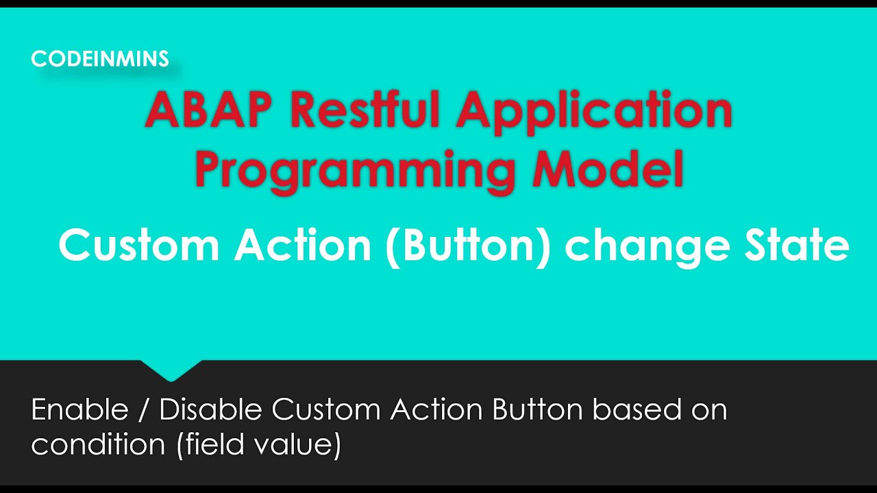 Part 5 : ABAP Restful Application Programming Model (Custom Action - Change State)