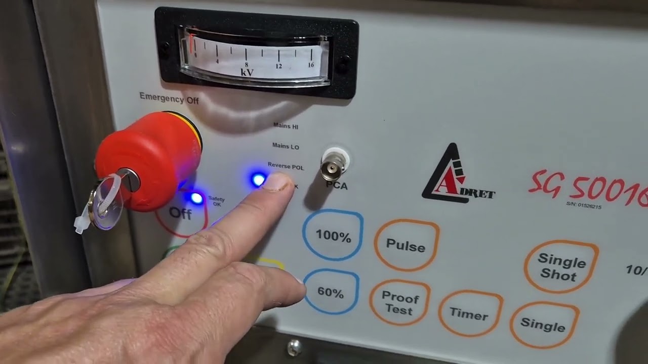 Basic operation of Adret SG50016 Thumper Surge Generator