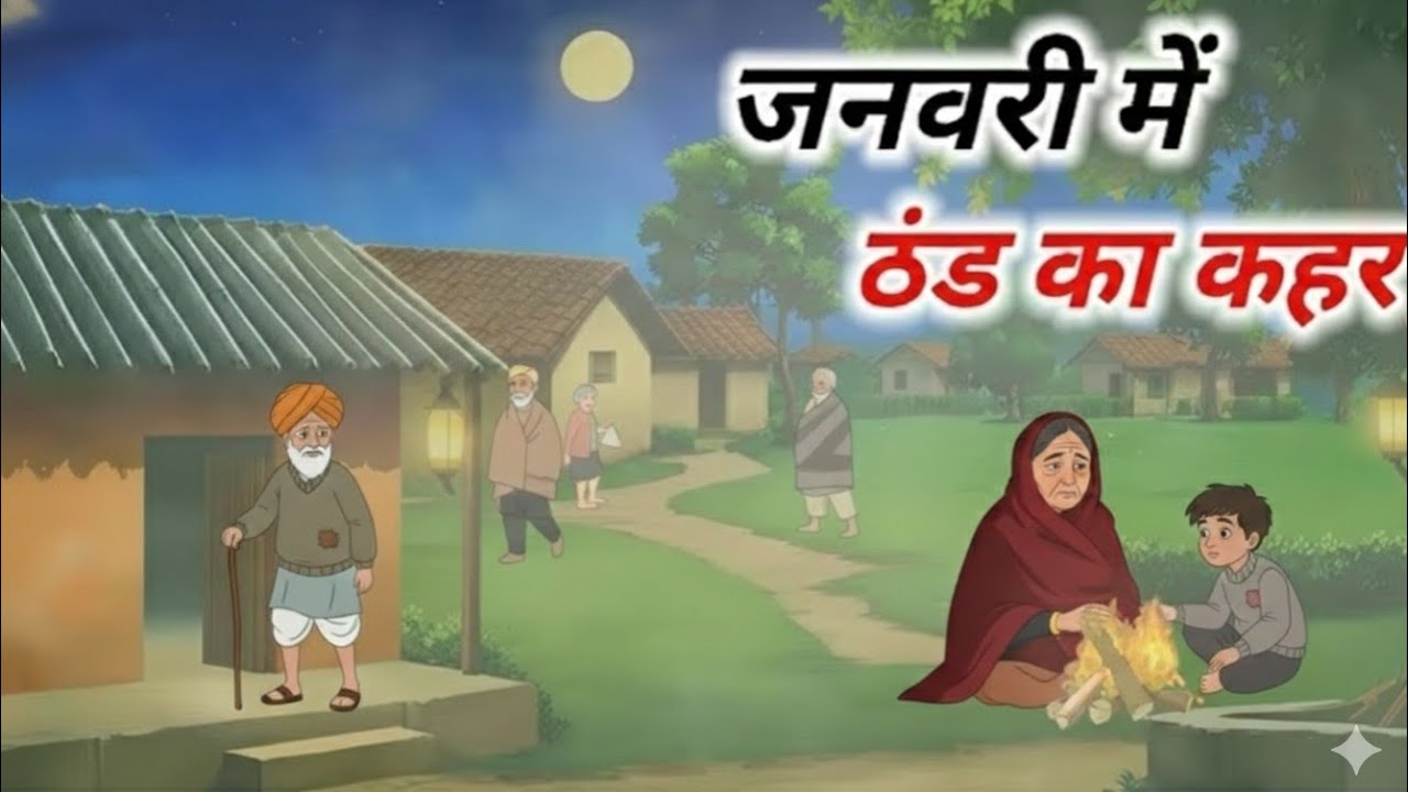 जनवरी में ठंड का कहर// hindi kahaniya/ moral story// cartoon video  2026 new hindi kahaniy 