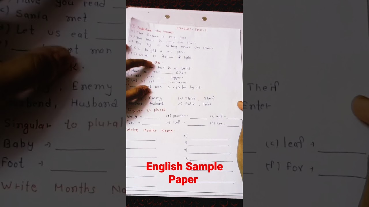 School Admission Test English Questions #ytshorts #shorts #education #admission #english