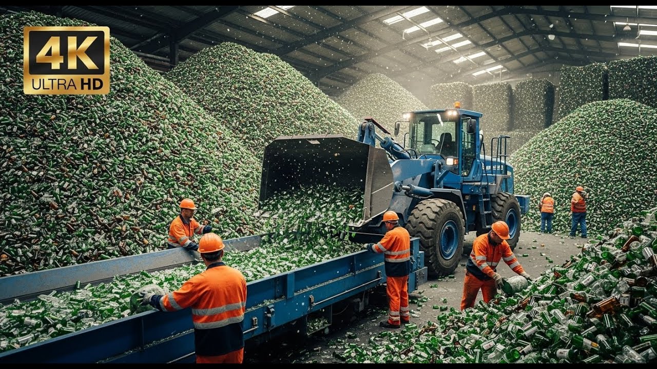 The Journey of Glass: How Glass Bottles Are Recycled | Documentary (4K)