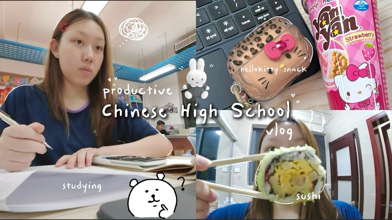 Chineses High School vlog🧸:productive days in life, eating good meals,cramming for exams ,boarding