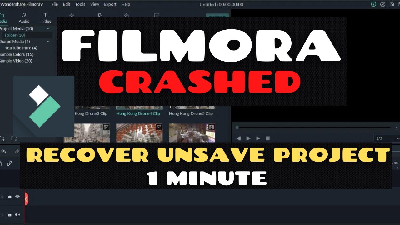 How to recover unsave file from filmora | Find your back up File | 1 MINUTE TUTORIAL