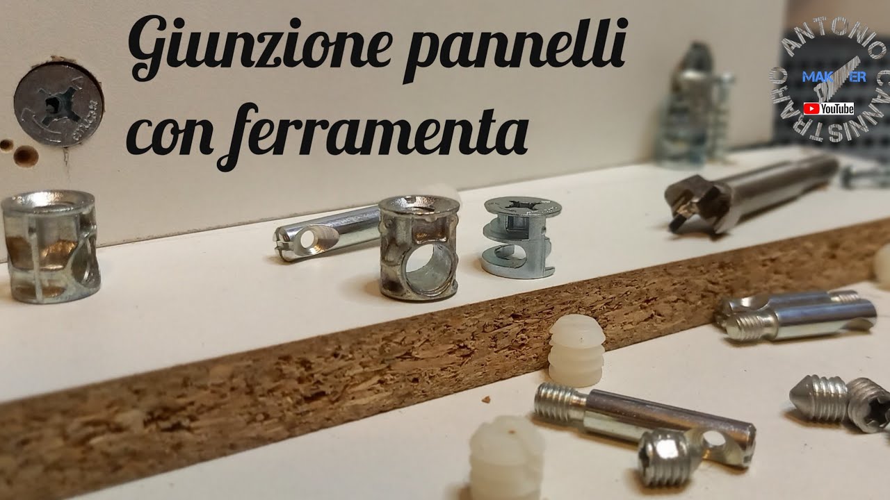 Ferramenta per giunzioni pannelli, mobili e fai da te