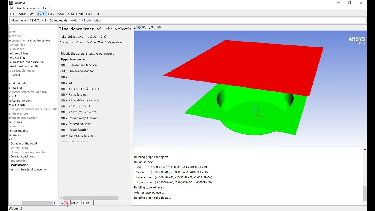 Hướng dẫn sử dụng Ansys polyflow mô phỏng định hình nhiệt.