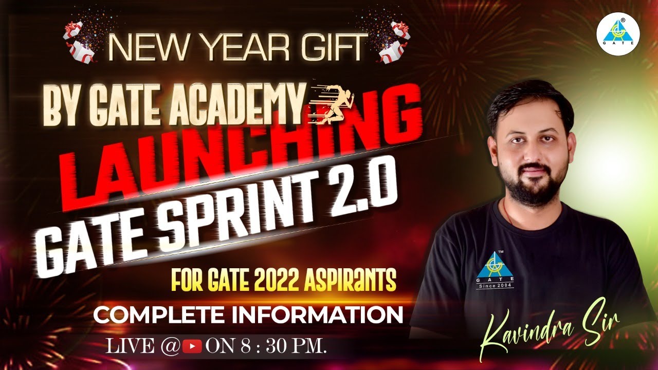 New Year Gift 🎁 by GATE ACADEMY 💥 || Launching GATE SPRINT 2.0