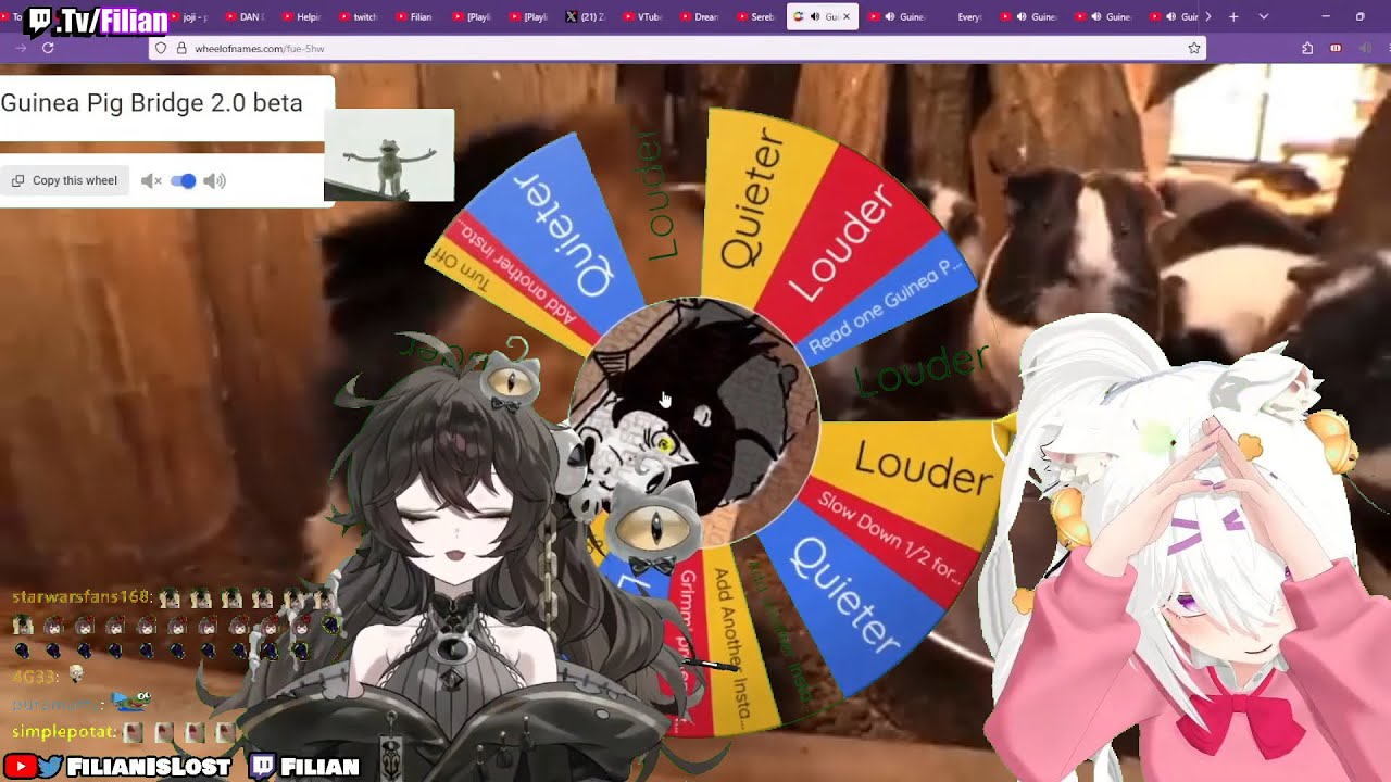 Filian Getting Tortured By Grimmi's Guinea Pig Bridge Wheel