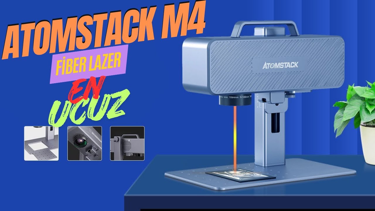 En Ucuz Fiber Lazer - Atomstack M4'&uuml;n T&uuml;m &Ouml;zellikleri ve Kutu A&ccedil;ılımı!