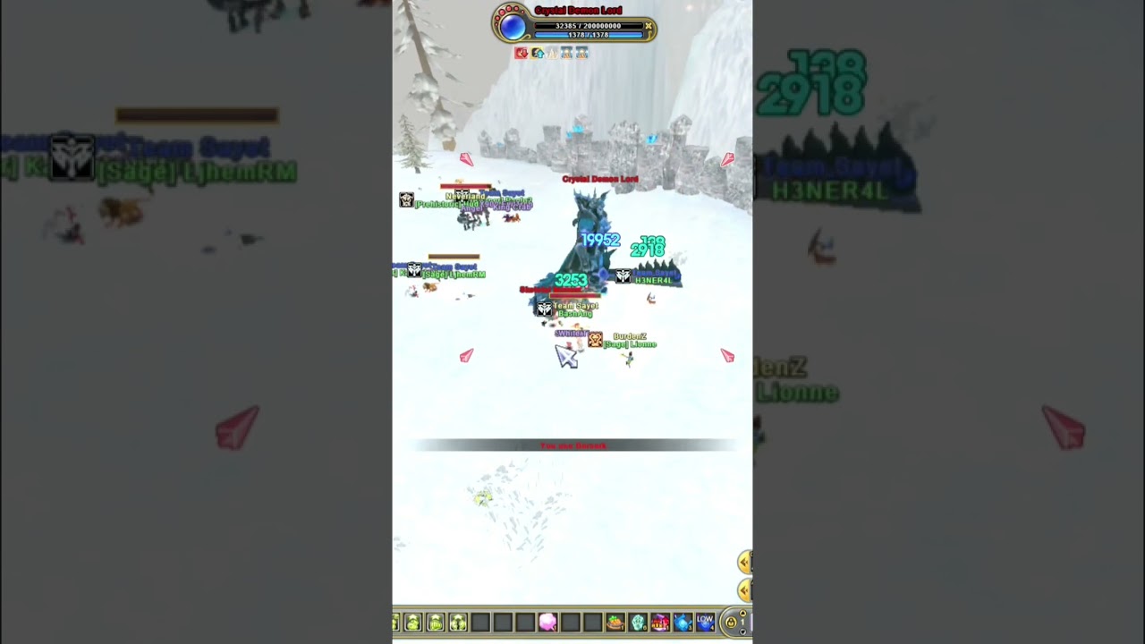 Flyff Universe - Dungeon Boss Crystal Demon Lord - Smooth Run😌 #flyffuniverse #mmorpg #bossmonster
