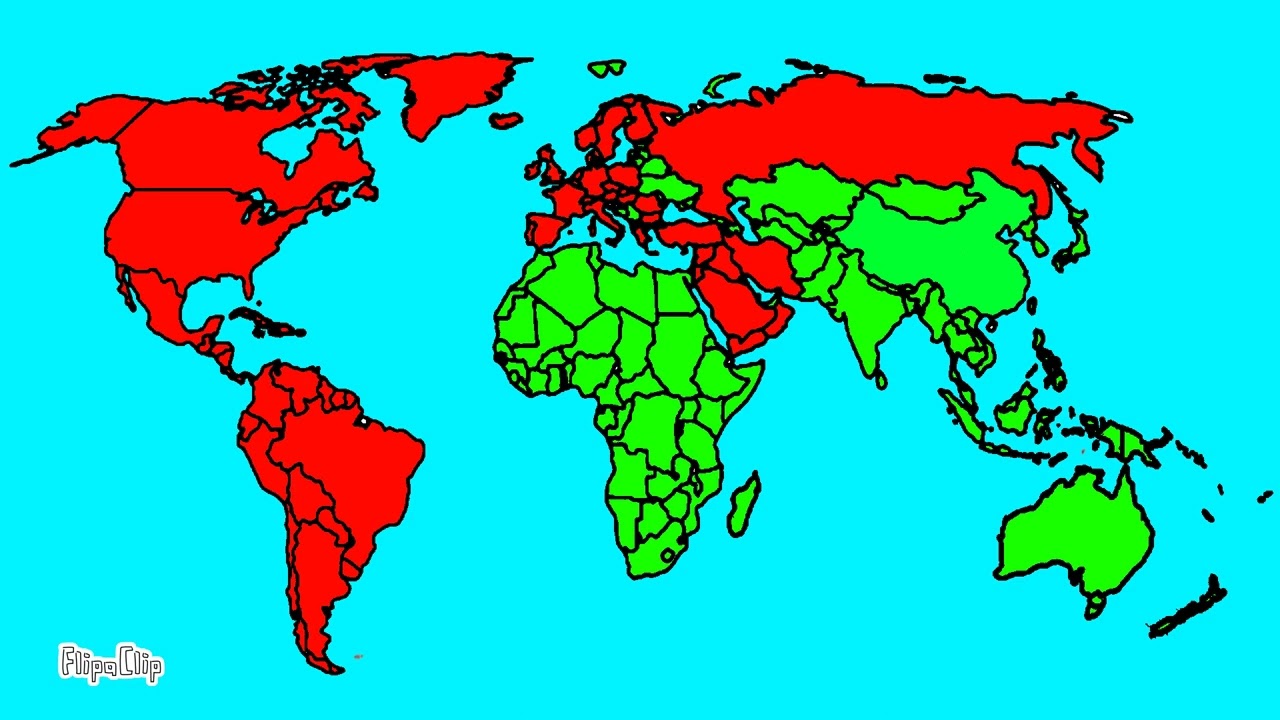 Yakko's world But in a map