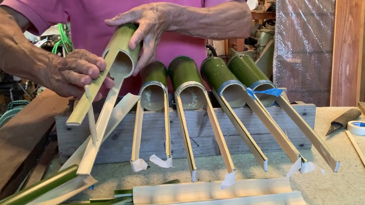 一輪挿し、花器、竹