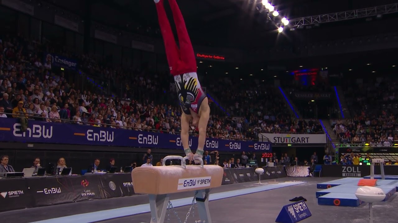 Andreas Toba GER Pauschenpferd  - EnBW DTB Pokal 2023 - Mixed Cup Stuttgart - Turnen