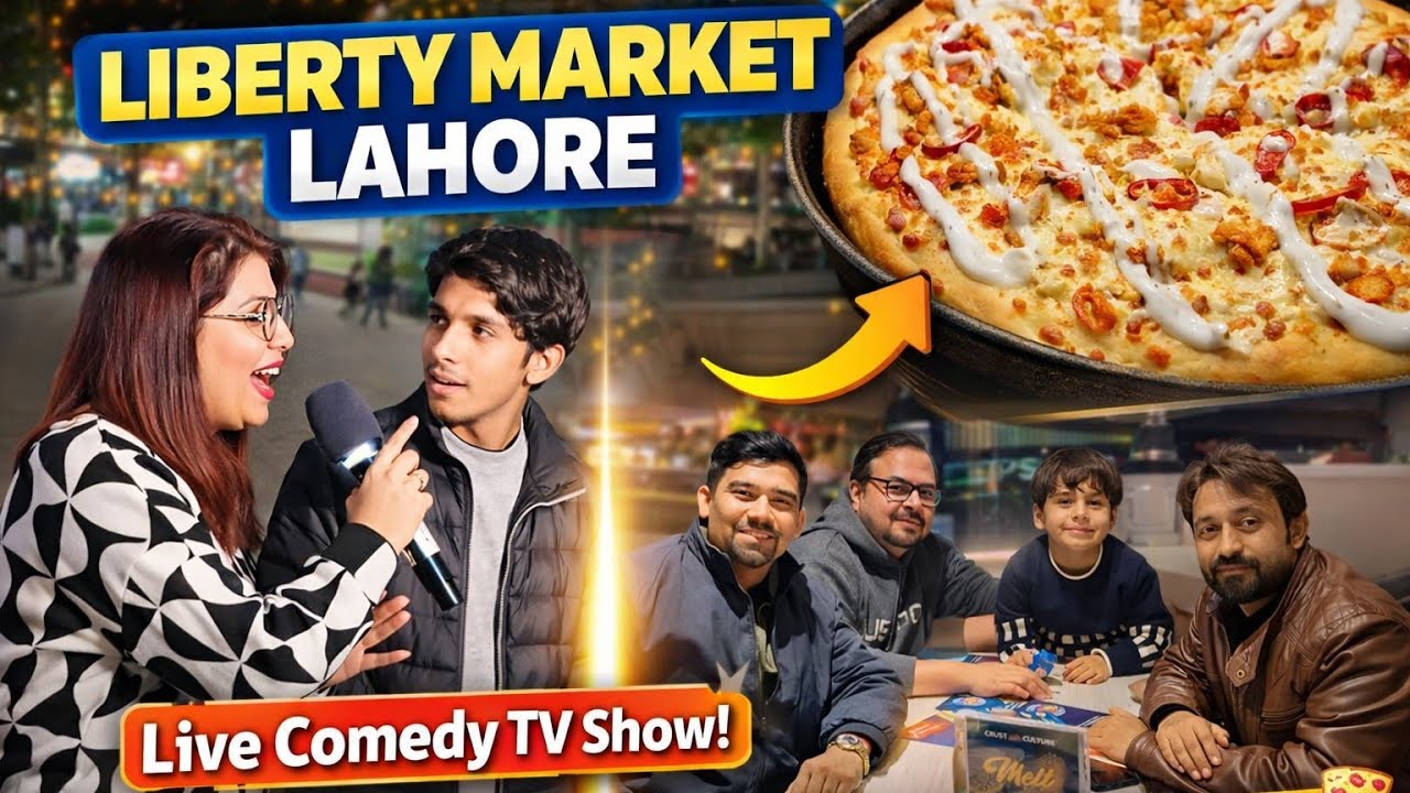 Liberty Market Lahore Vlog | Live Comedy TV Show Recording | Crust Culture Pizza Review