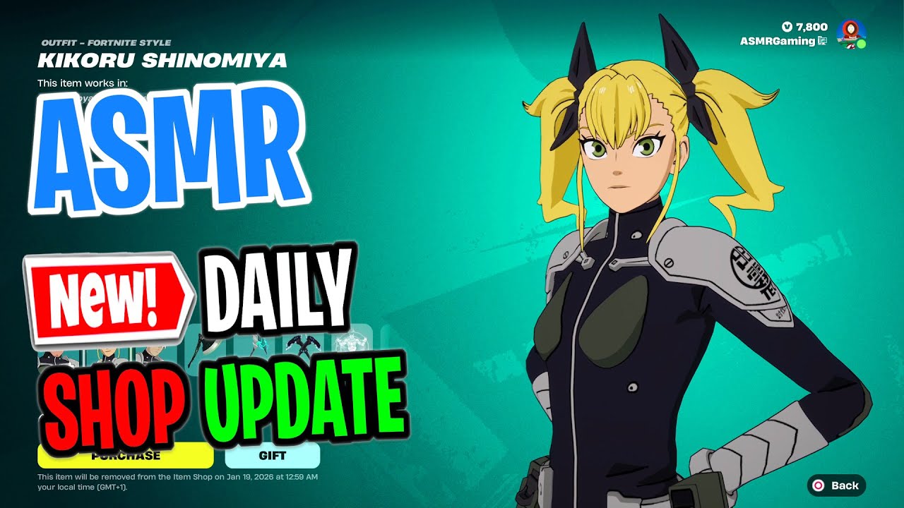 ASMR Fortnite Shop Kaiju No. 8 Skins are Back! Daily Update Today 🎮🎧 Relaxing Whispering 😴💤