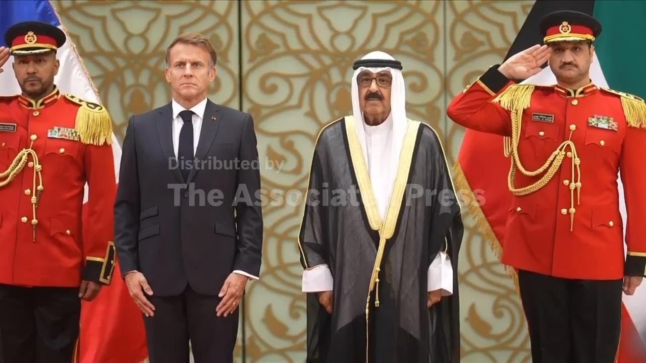 French President Macron arrives in Kuwait at start of Gulf tour