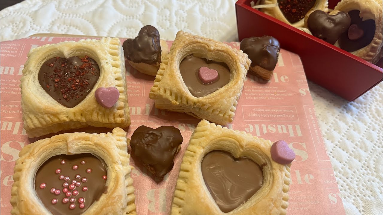 ハートのチョコパイ/簡単バレンタインレシピ