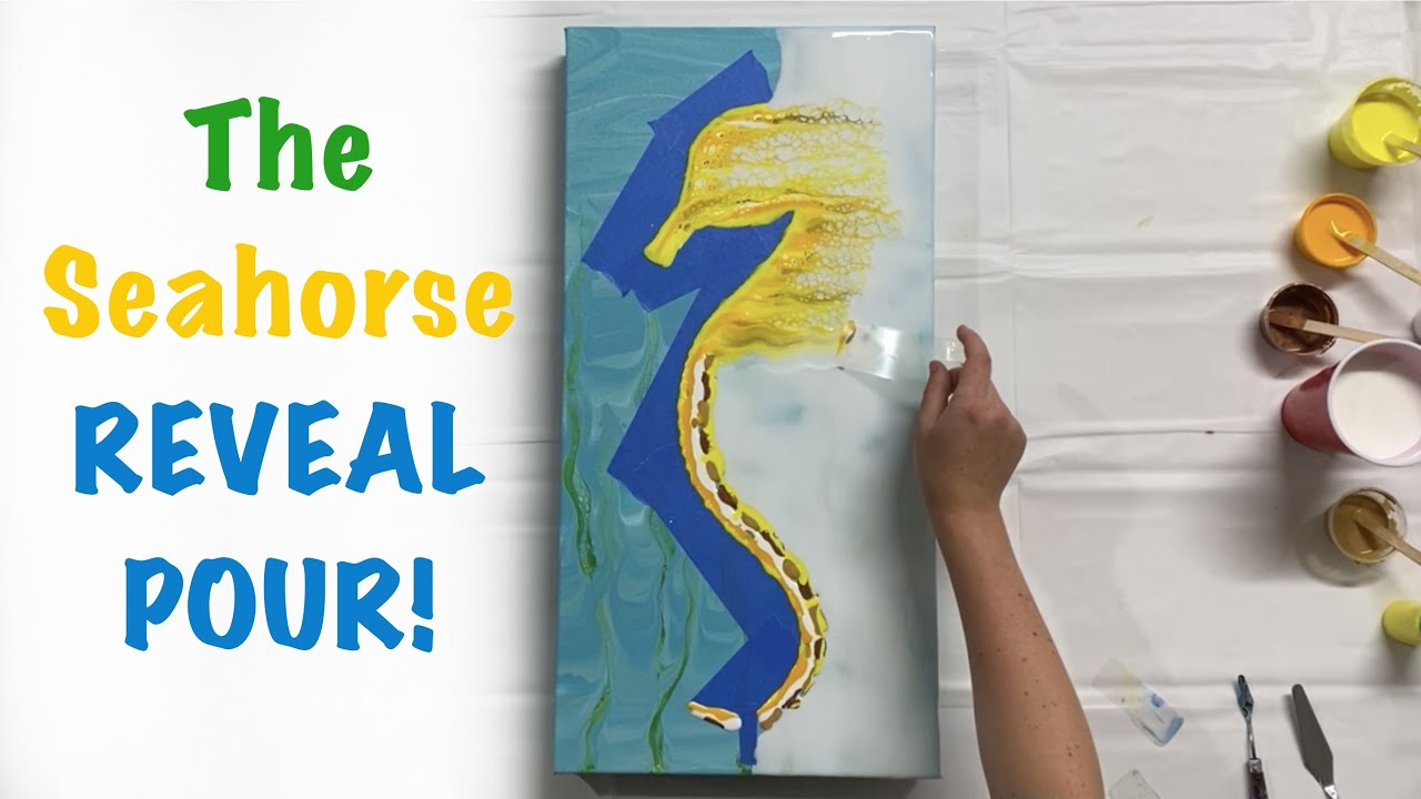 A Seahorse REVEAL POUR! 👀 Micro Swipe Over A Sea Grass Background
