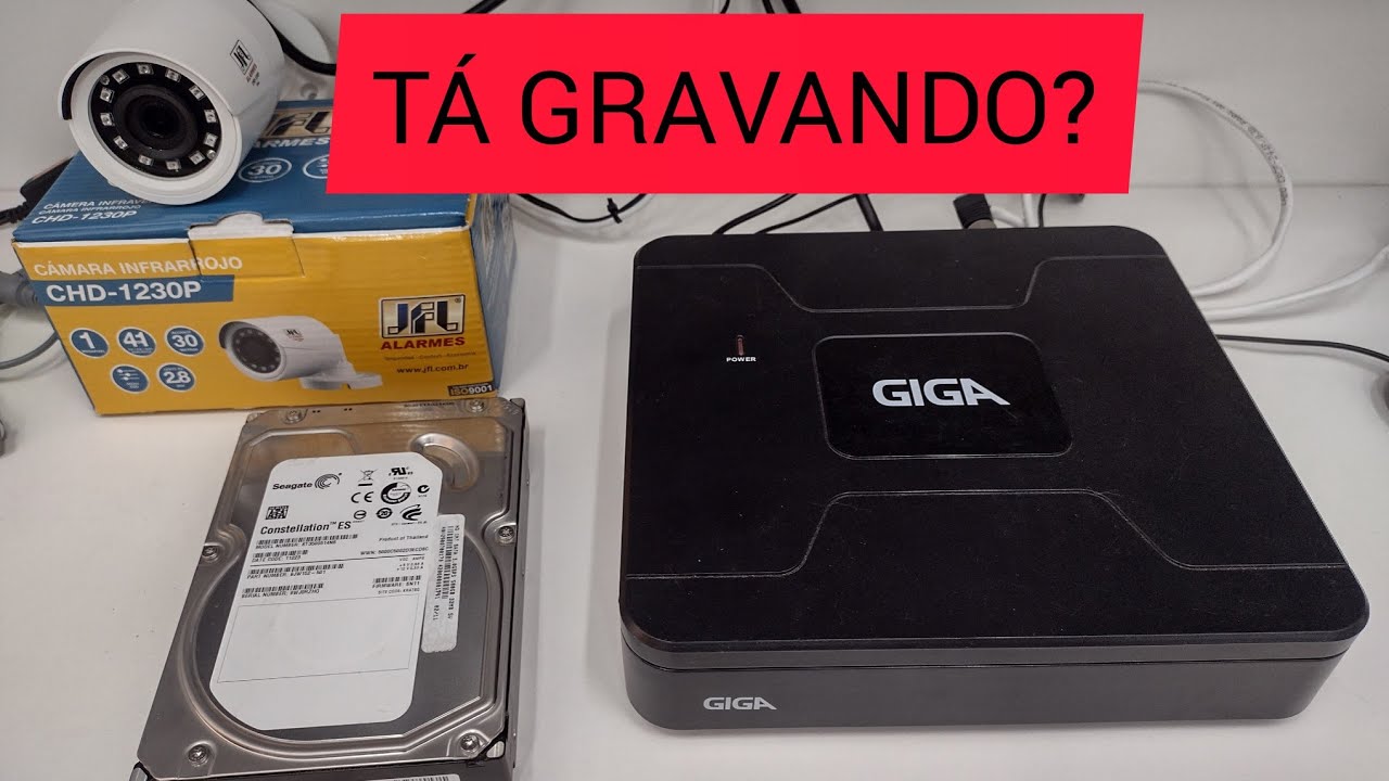 como verificar se o HD tá gravando/DVR