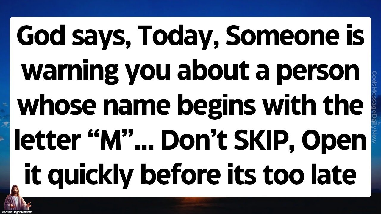 💸Someone is warning you about a person whose name starts with 