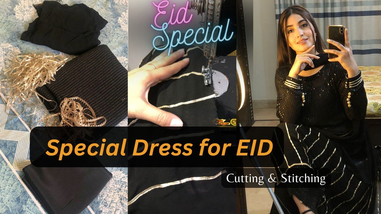 Eid Special Dress | Self made Eid Outfit |Under 10k | Beautiful design Eid 2024 | Cutting&stitching
