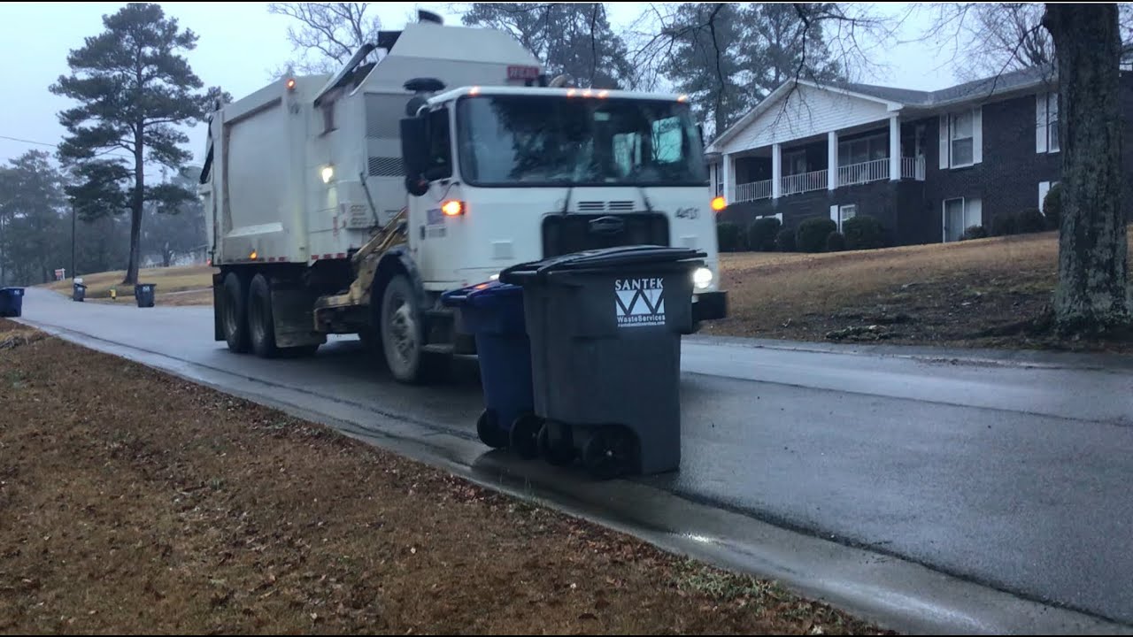 Chasing python garbage truck in my neighborhood part 4(2 garbage trucks found).