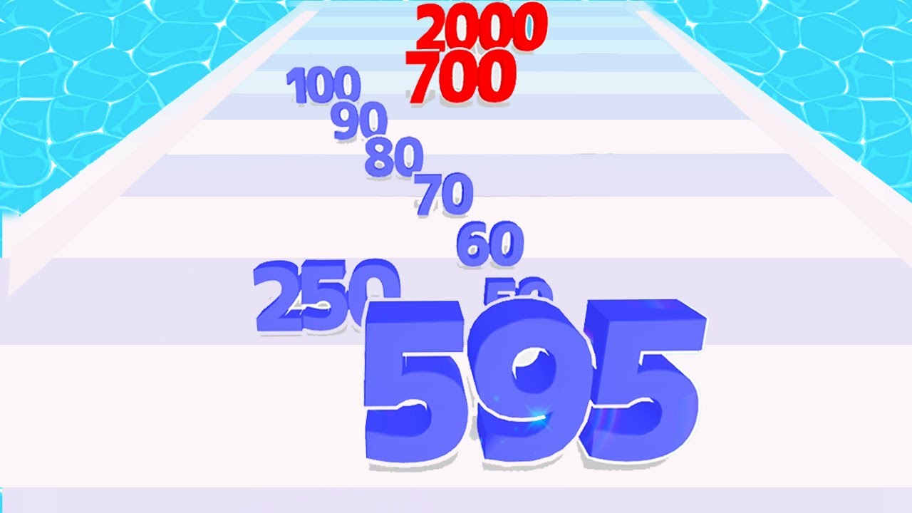 Reach to 595M Number Run - Number Leveling - All Level Gameplay Android,iOS