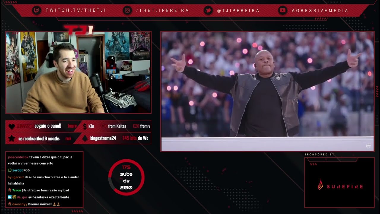 TJI REAGE AO HALFTIME SHOW DA SUPERBOWL 2022