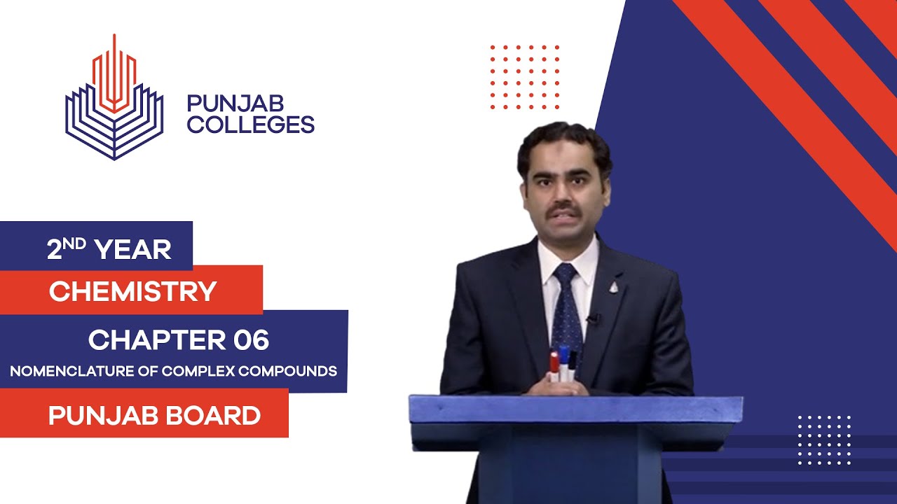PGC Lectures-Inter Part II-Punjab Board-Chemistry-Chapter 06-Nomenclature of Complex Compounds