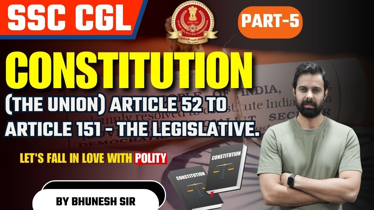 Union of an Indian Constitution (Executive) Part 5 | Indian Polity by Bhunesh Sir