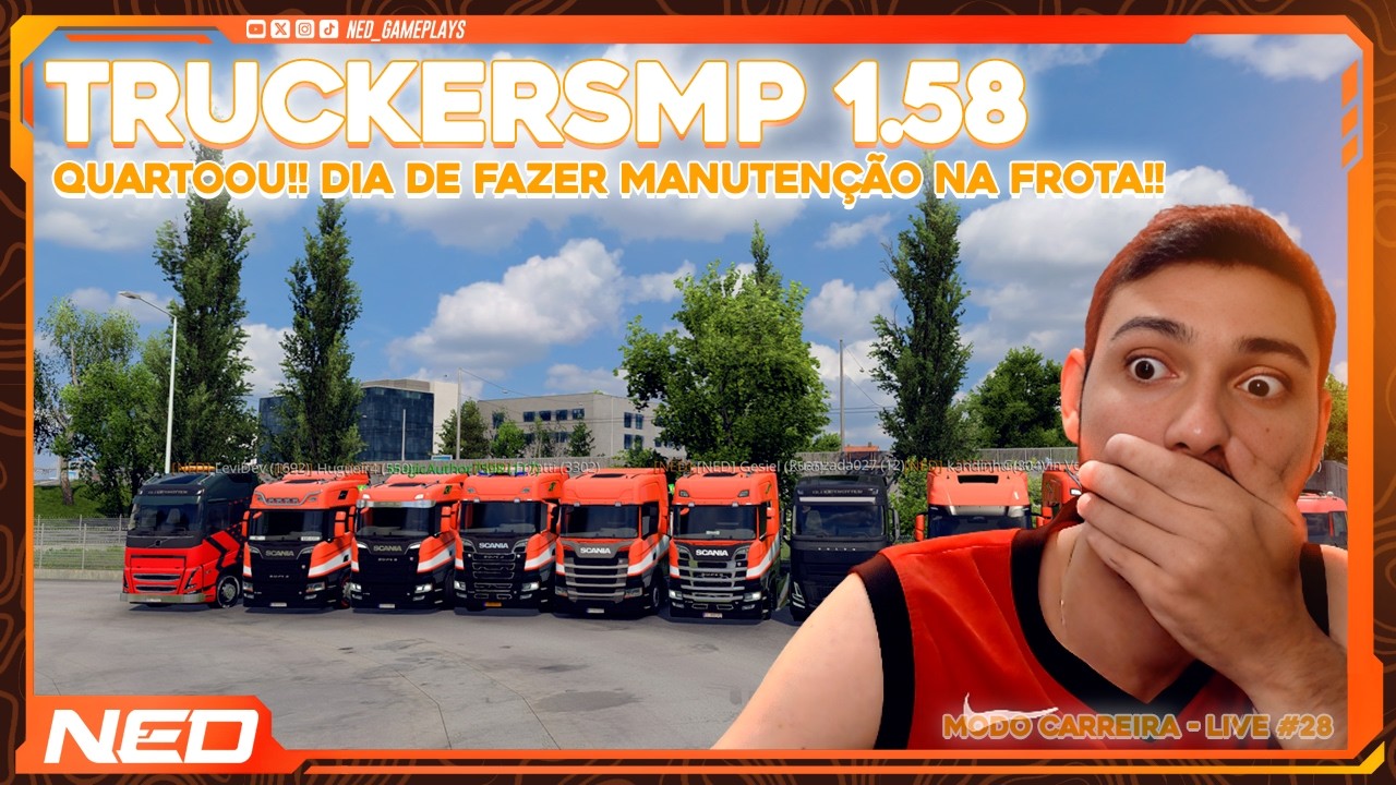 ETS2 AO VIVO: TRUCKERSMP 1.58 - DIA DE FAZER MANUTENÇÃO NA FROTA!! QUARTOUU!! VAMO KERÊ!!!
