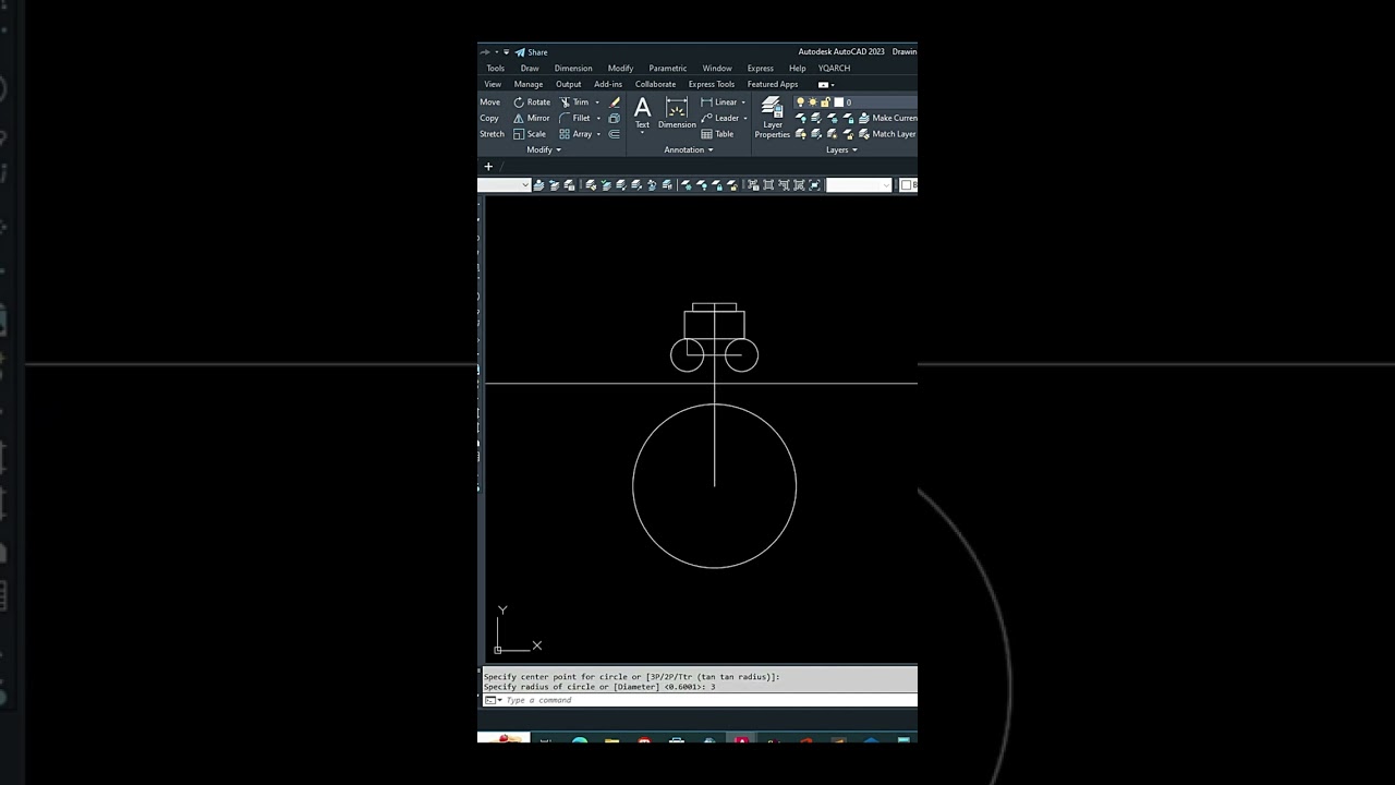 LED Bulb Make in AutoCAD