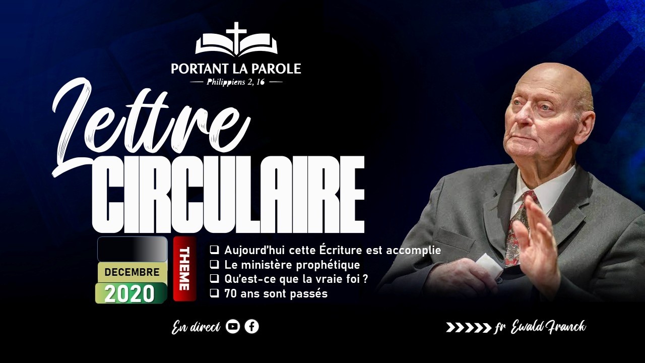 LETTRE CIRCULAIRE DECEMBRE  2020