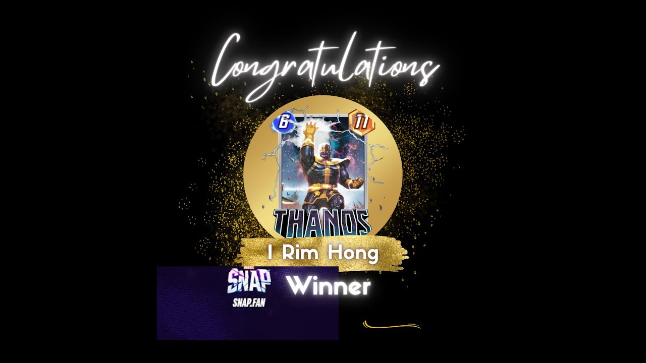 Snap Take: Snap.fan Open's winning Thanos Deck is Breaks the Meta!