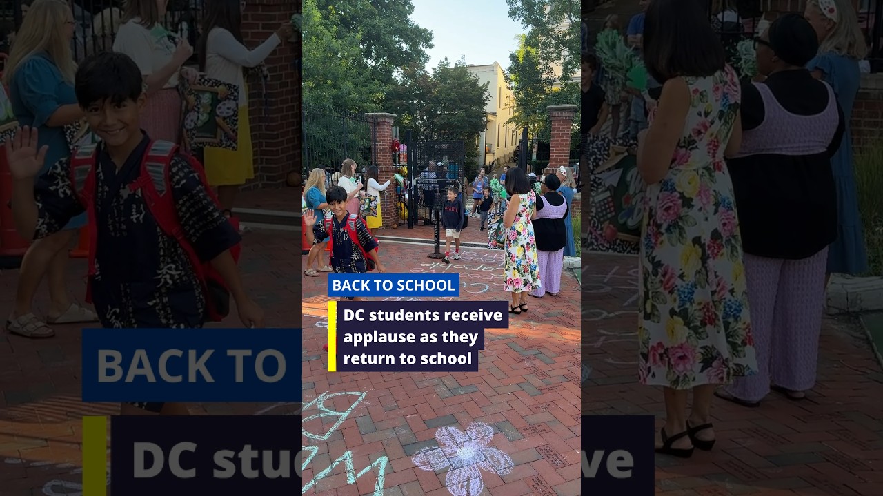 DC students receive applause as they return to school