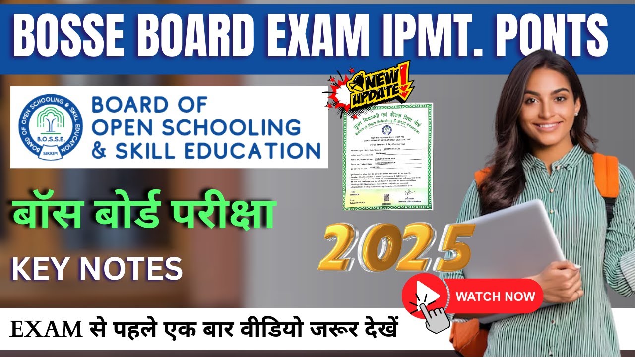 BOSSE Exam 2025 📅  Most Important Notes & Tips 1