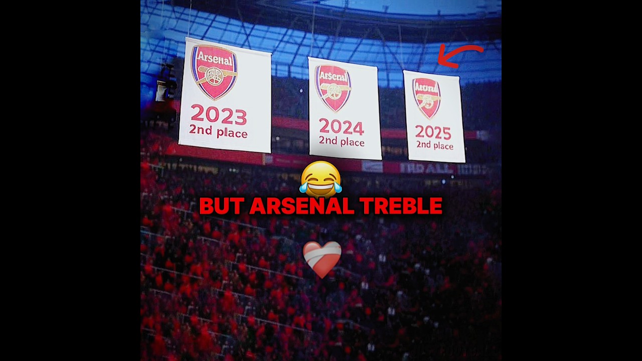 Arsenal treble this season🤣 #arsenal #premierleague ￼