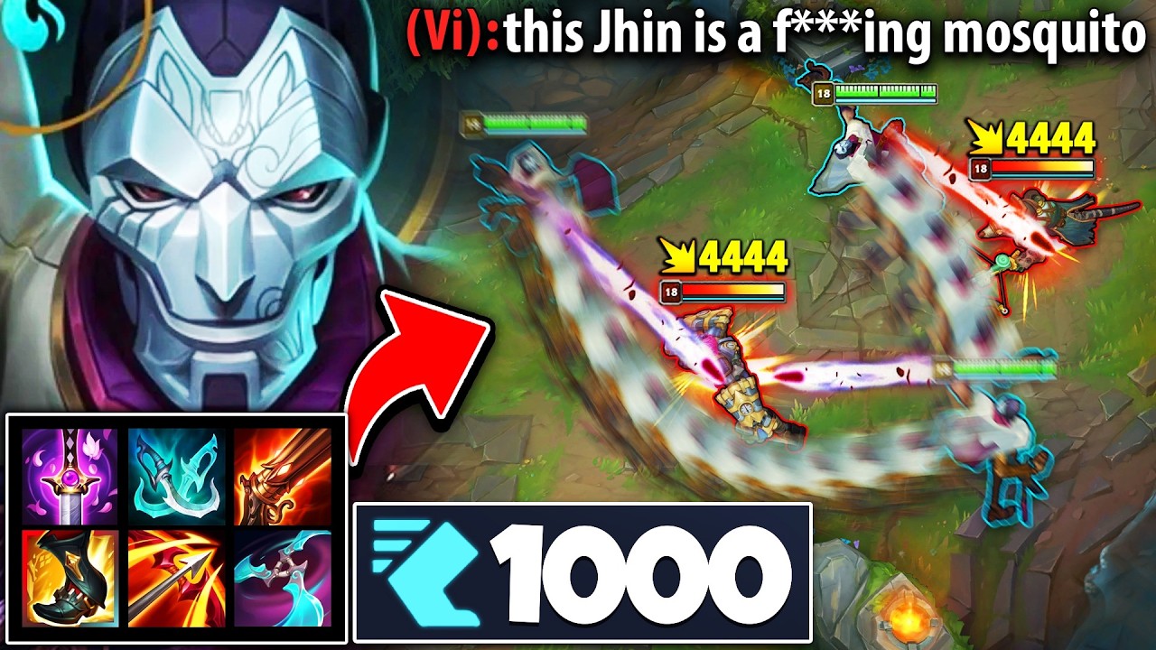 Jhin but I'm a Mosquito with 1000 move speed and nobody can touch me