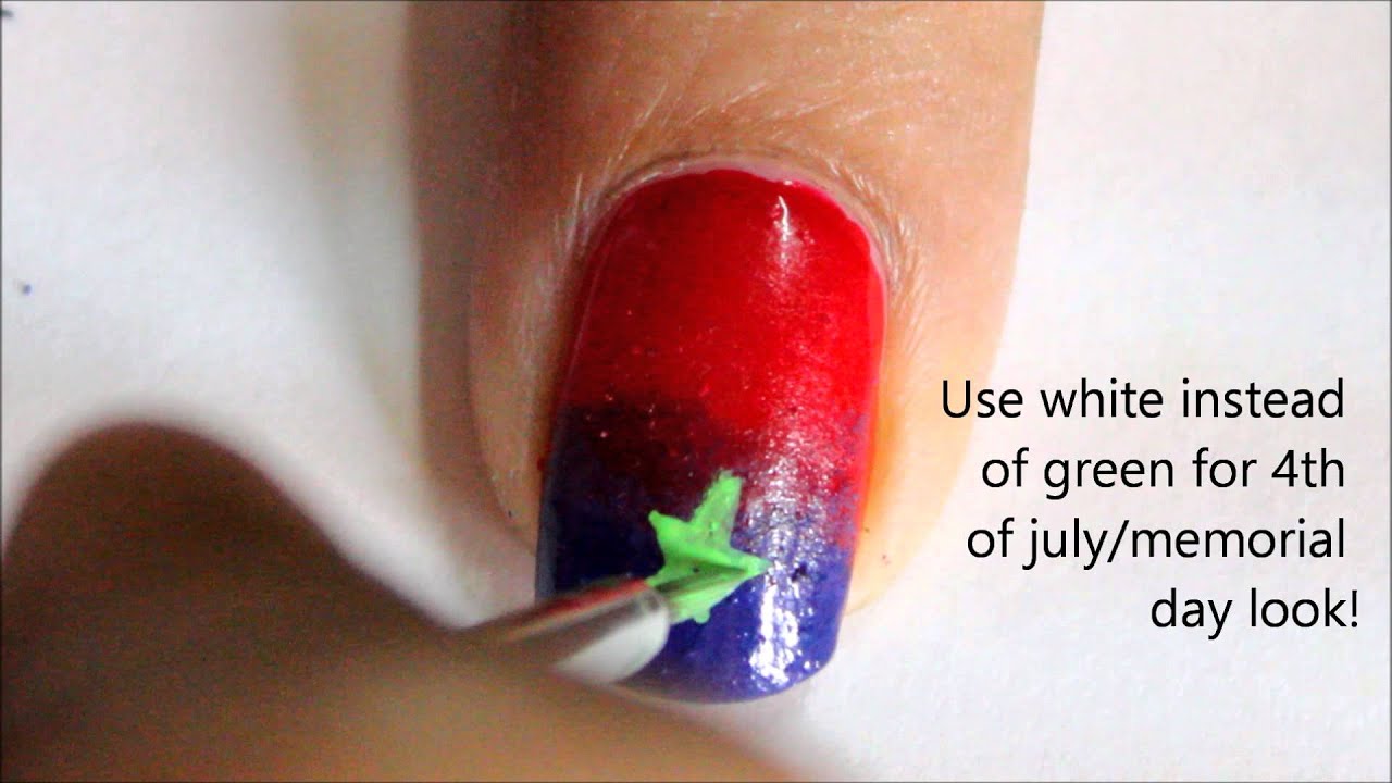 4th Of July Nail Art Tutorial *US flag Nail Designs* Independence Day
