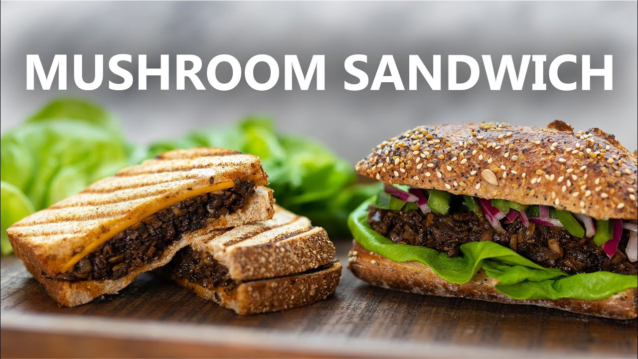 Healthy Mushroom Panini or Sandwich Recipe (Plant Based) | Easy Vegan Cooking!